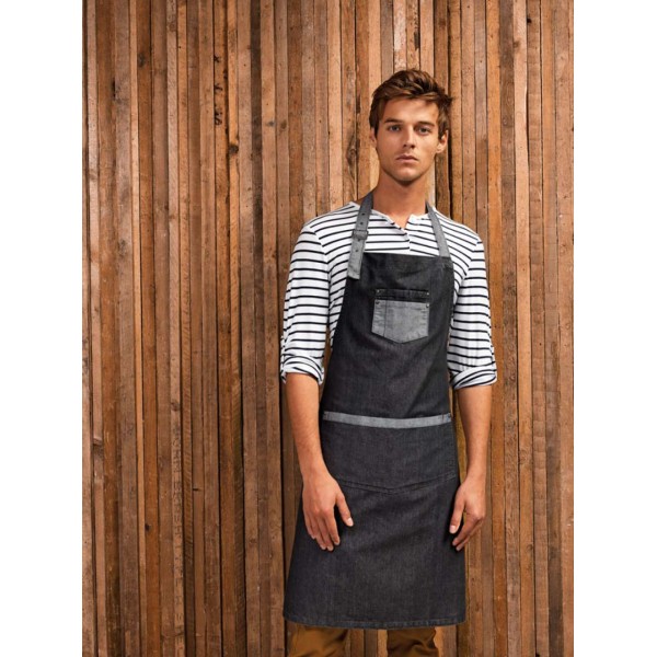 sort Domain Contrast Denim Bib